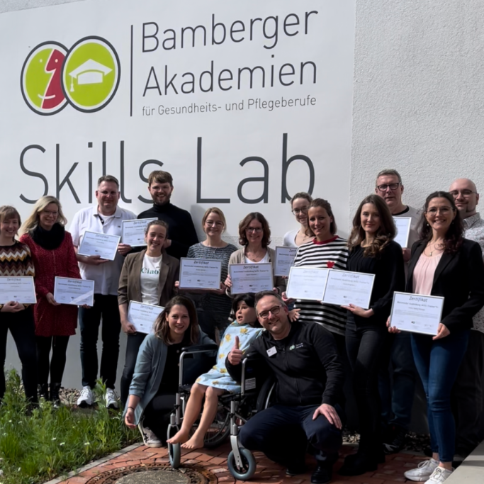 Glückliche Teilnehmer